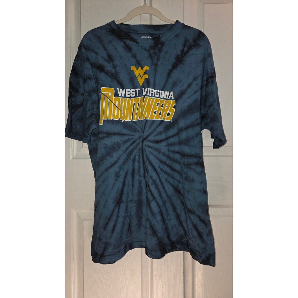 Pro-Ad Sports West‎ Virginia Mountaineers Tie Dye T-Shirt XL Navy Blue WVU NCAA